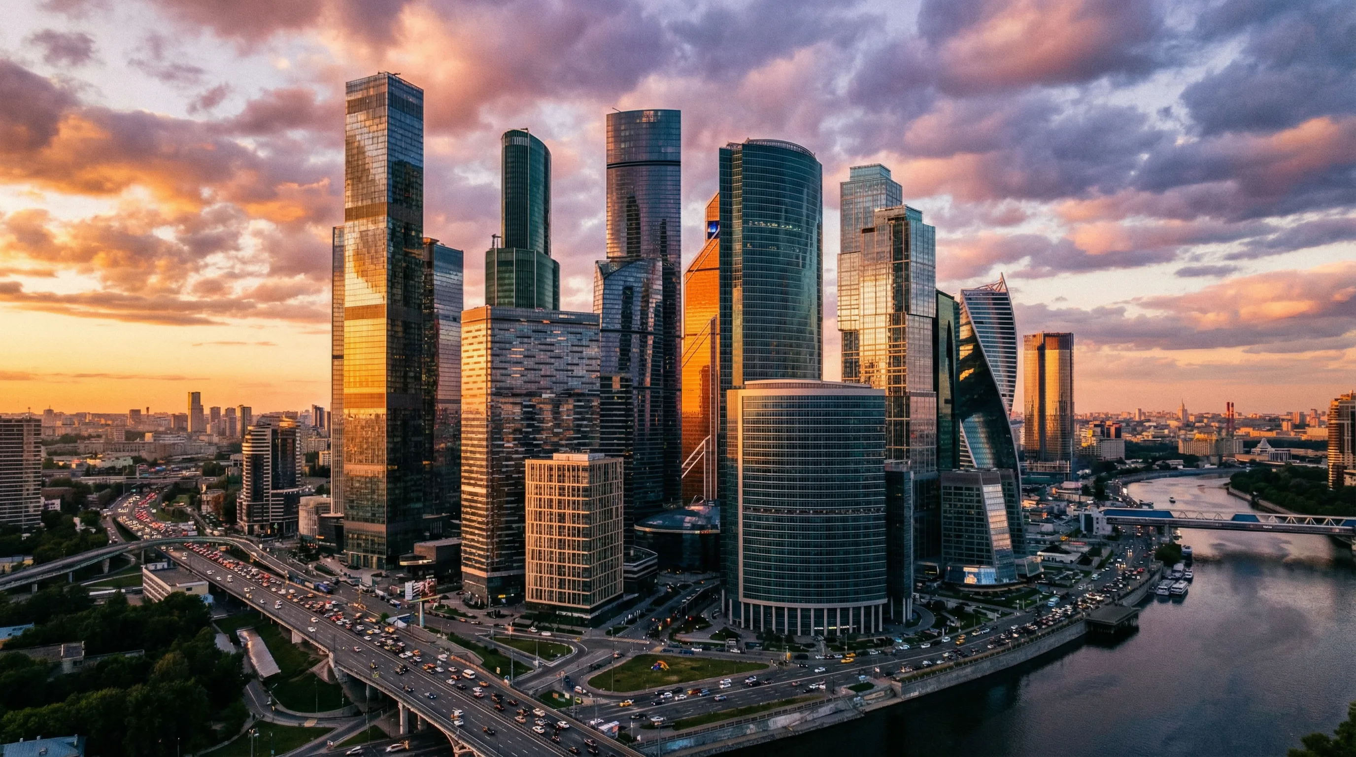 黑丝精选视频 - 都市黄昏航拍全景